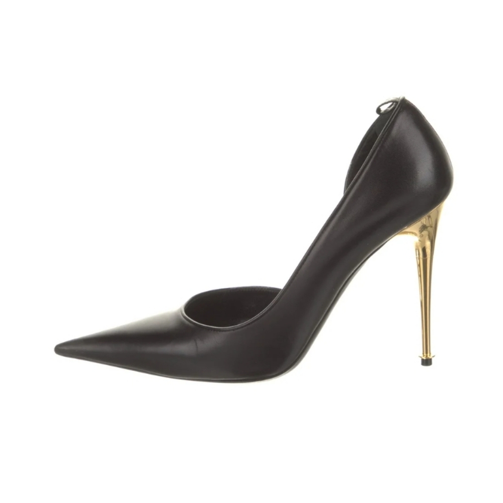 Tom Ford Leather D'Orsay Pumps Black Pointed-Toes size 8.5/9